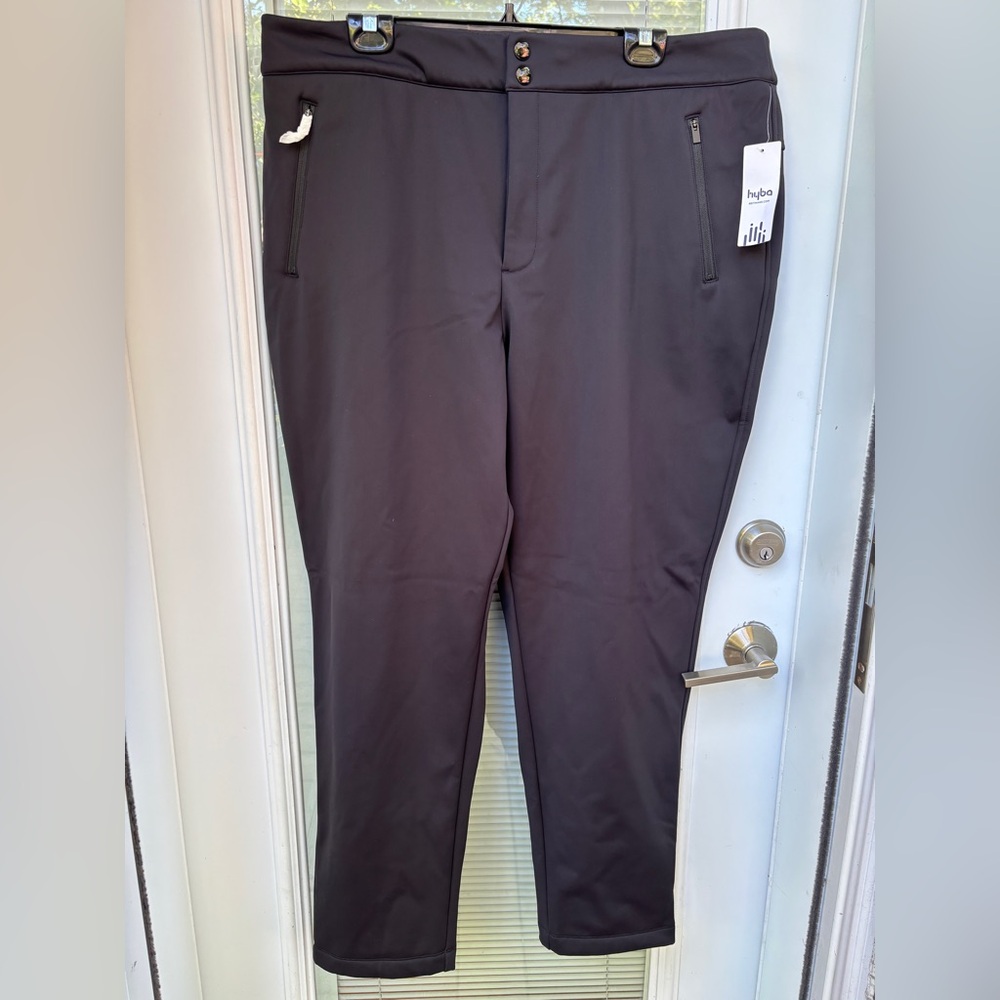 NWT 2X Hyba Water Repellent Insulated Pants Women Plus Black Snow Snowboard Ski